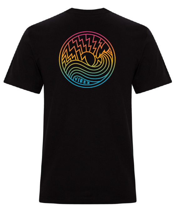 Vibes T-Shirt Coloured Logo - Ride The Vibe
