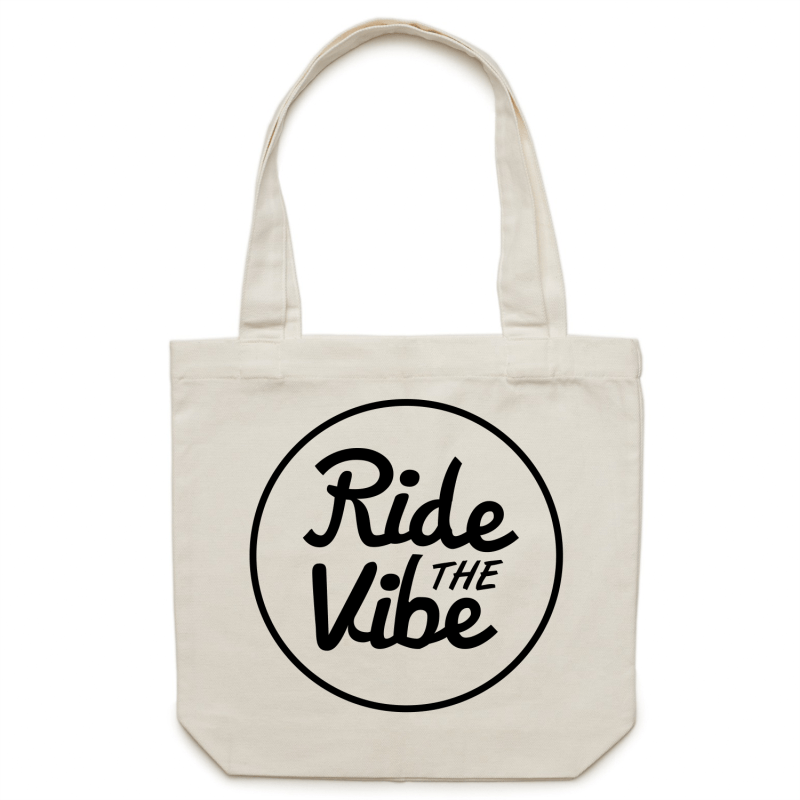Vibe Supply - Canvas Tote Bag - Ride The Vibe