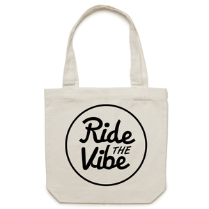 Vibe Supply - Canvas Tote Bag - Ride The Vibe
