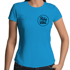 RTV Simple - Womens Crew T-Shirt - Ride The Vibe