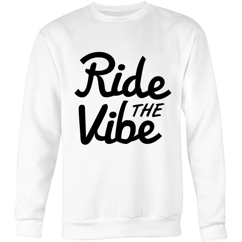 Black Clean RTV - Krew Neck Sweatshirt - Ride The Vibe